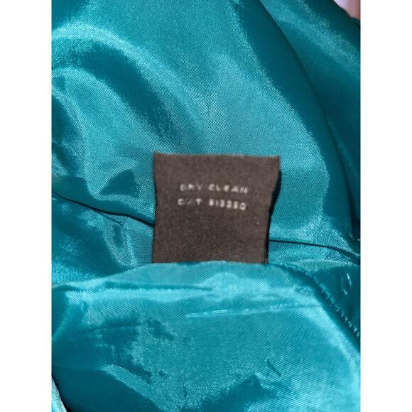 Taylor Teal Preppy Academia Textured Floret Sleeveless Sheath Dress 10 - Picture 8 of 8